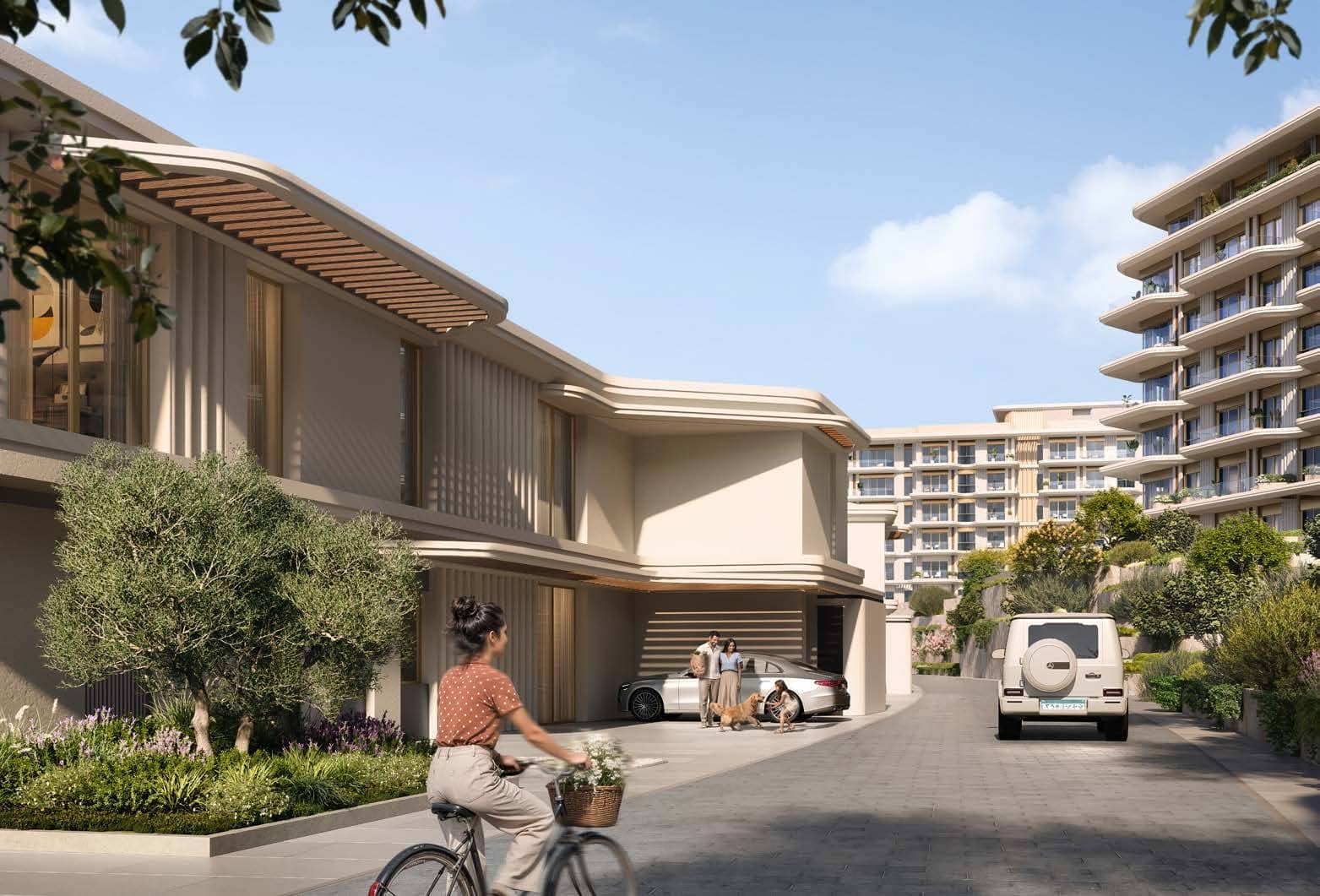 Waterfront Residences Wadi Yemm master plan overlooking the marina, canal, and waterfront promenade