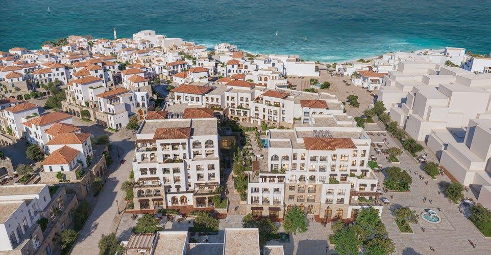 Luxury beachfront estate with private jetty and infinity pool facing the calm waters of Ras El Hekma’s North Coast lagoons.